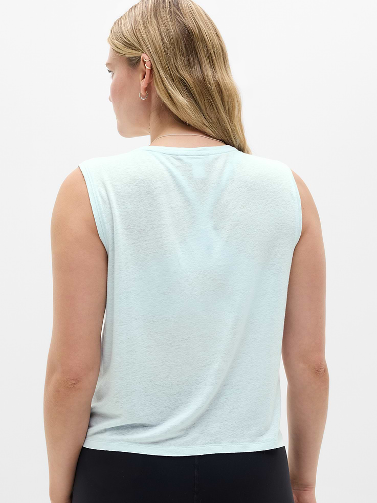 Image number 3 showing, Getaway Linen Blend Muscle Tank