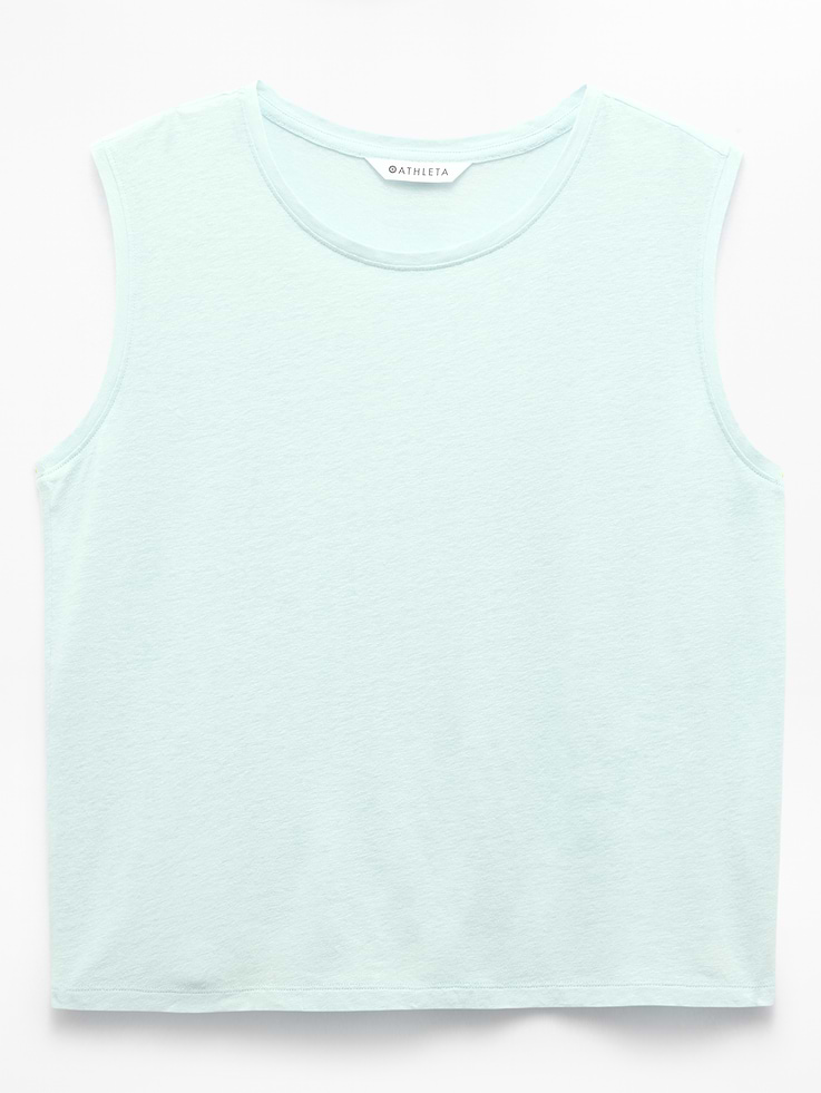 Image number 7 showing, Getaway Linen Blend Muscle Tank