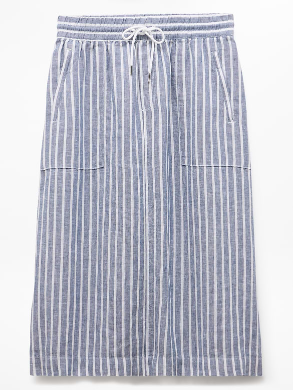 Retreat Linen Midi Skirt