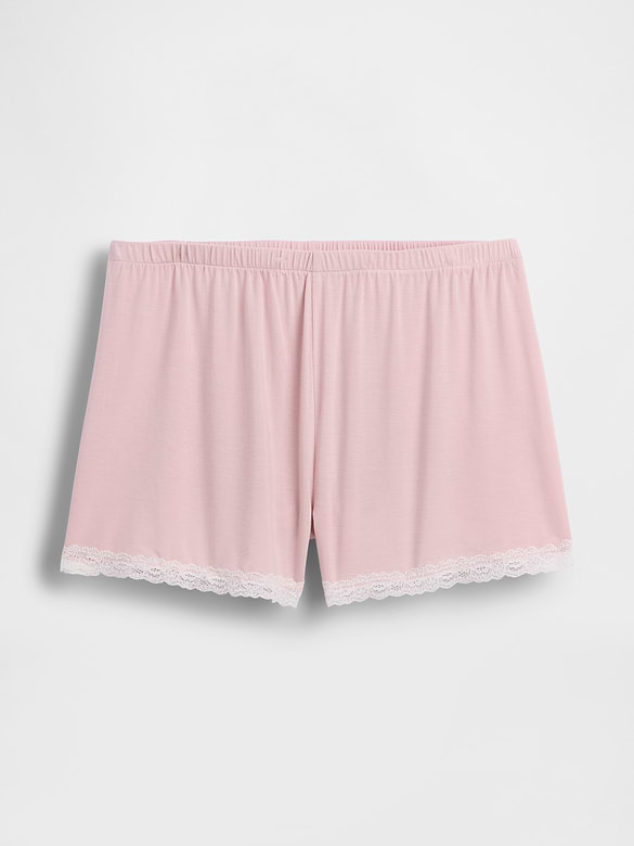 SoftMade Modal Lace-Trim PJ Shorts
