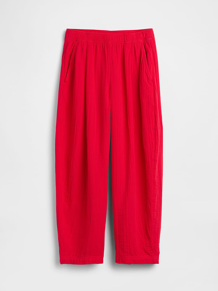 Image number 5 showing, Cotton Gauze Easy Barrel Pants