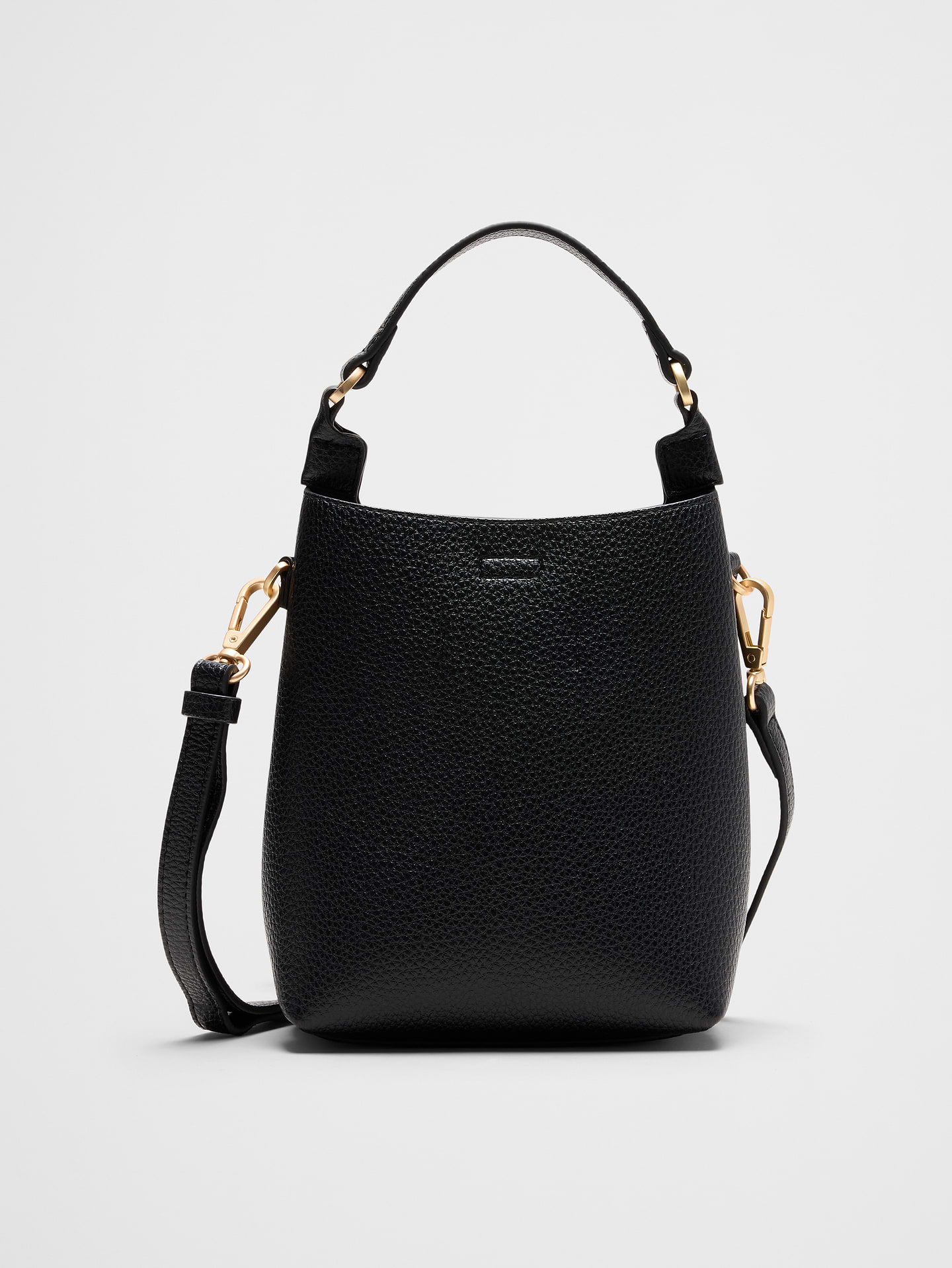 Image number 3 showing, Vegan Leather Micro Mini Bucket Crossbody Bag