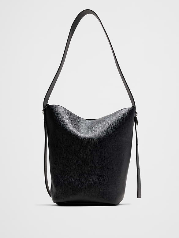 Vegan Leather Bucket Crossbody