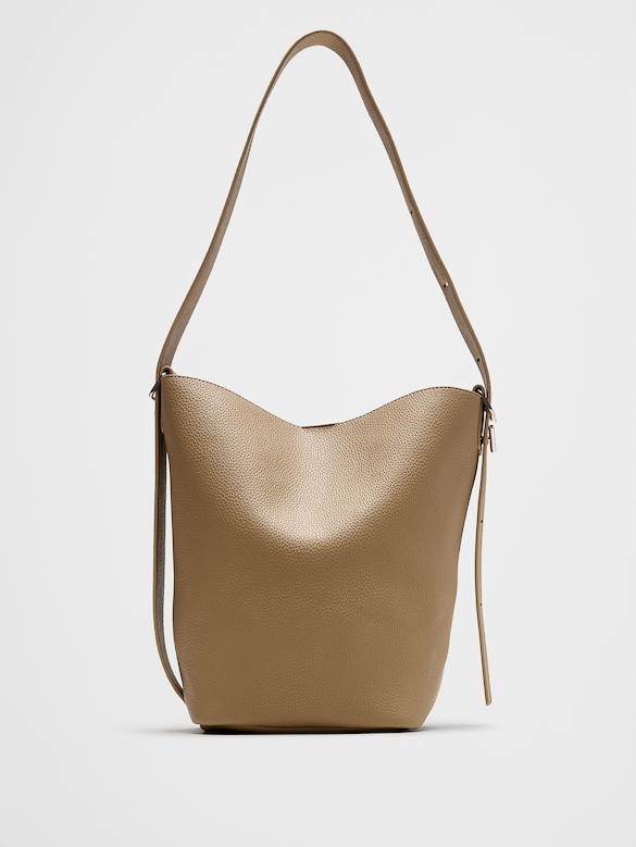 Vegan Leather Bucket Crossbody