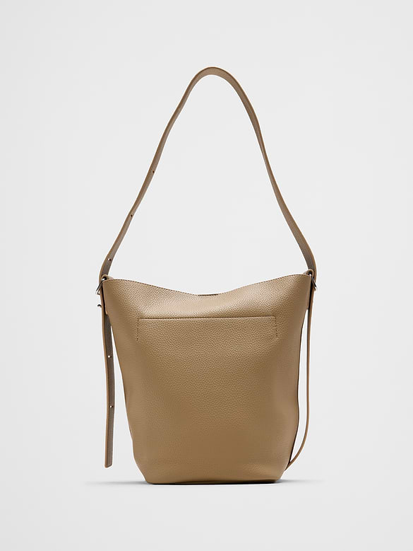 Vegan Leather Bucket Crossbody