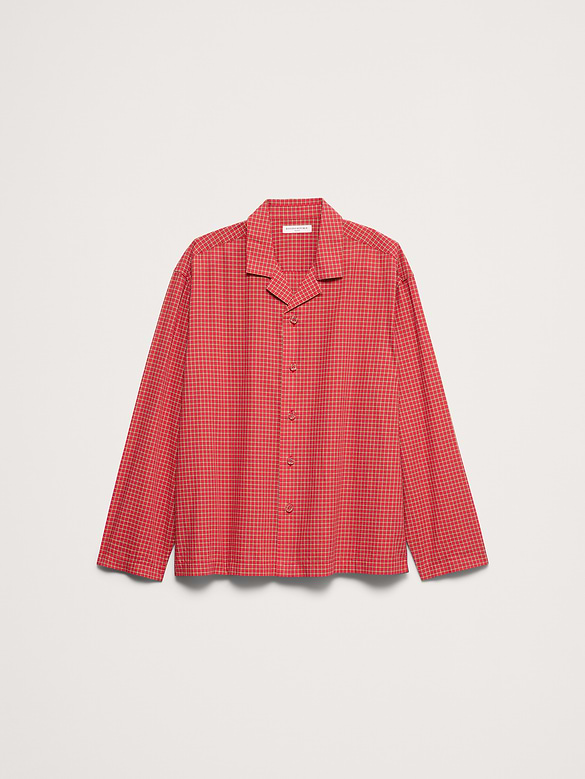 Relaxed-Fit Summerweight Cotton Long-Sleeve Resort Shirt