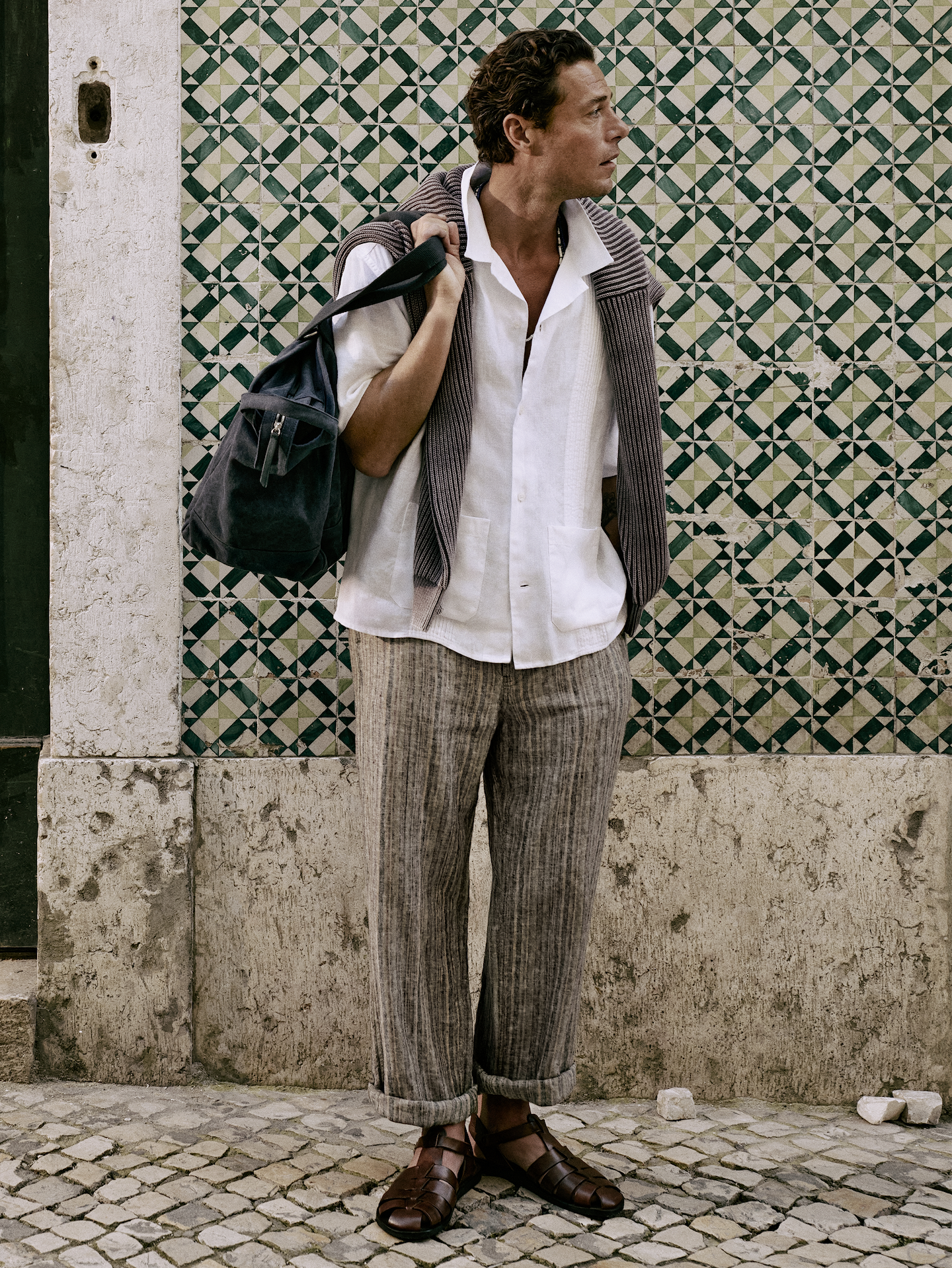 Image number 6 showing, Relaxed Striped Linen Beach Pant