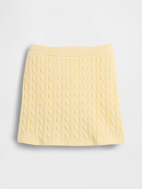 Kids 100% Cotton Cable-Knit Sweater Skort
