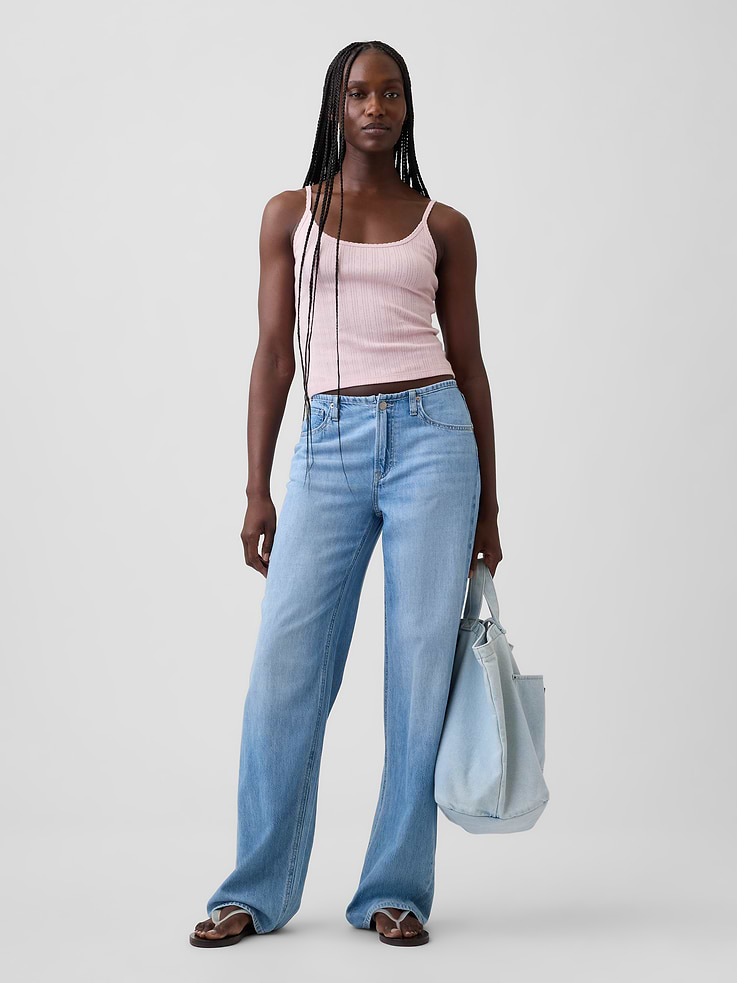 Image number 2 showing, Pointelle Crop Cami