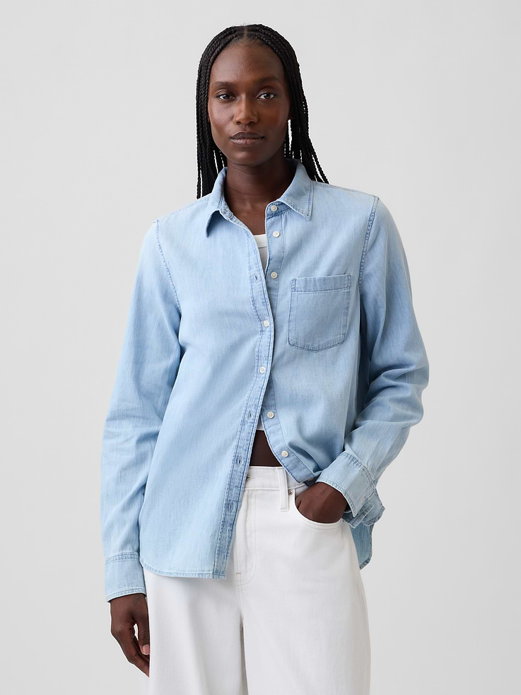 Image number 1 showing, Organic Cotton Denim Classic Shirt