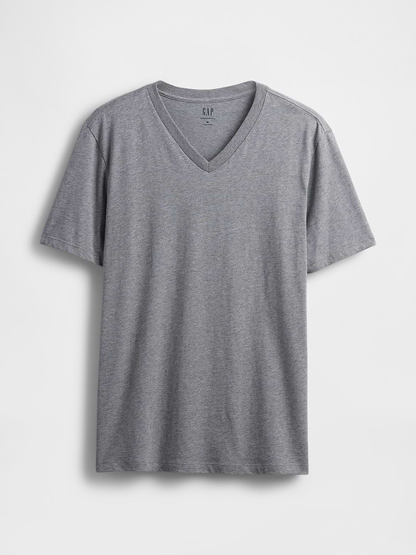 Cotton Jersey V-Neck T-Shirt