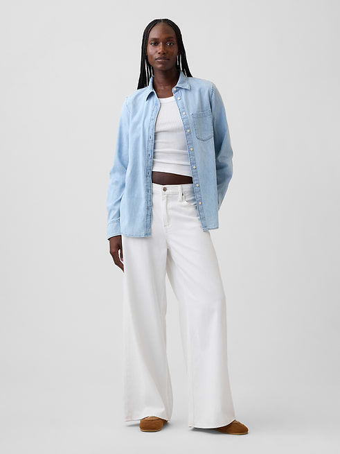 Organic Cotton Denim Classic Shirt | Gap