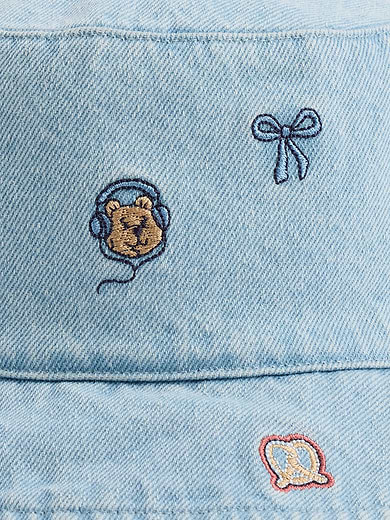 Image number 2 showing, Baby & Toddler Embroidered Denim Bucket Hat