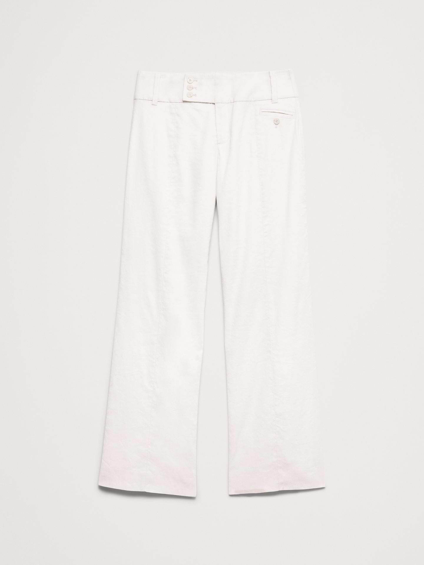 Image number 5 showing, Low-Rise Wide-Leg Stretch Linen-Viscose Pant