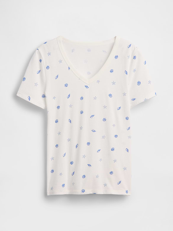 Favorite Print V-Neck T-Shirt