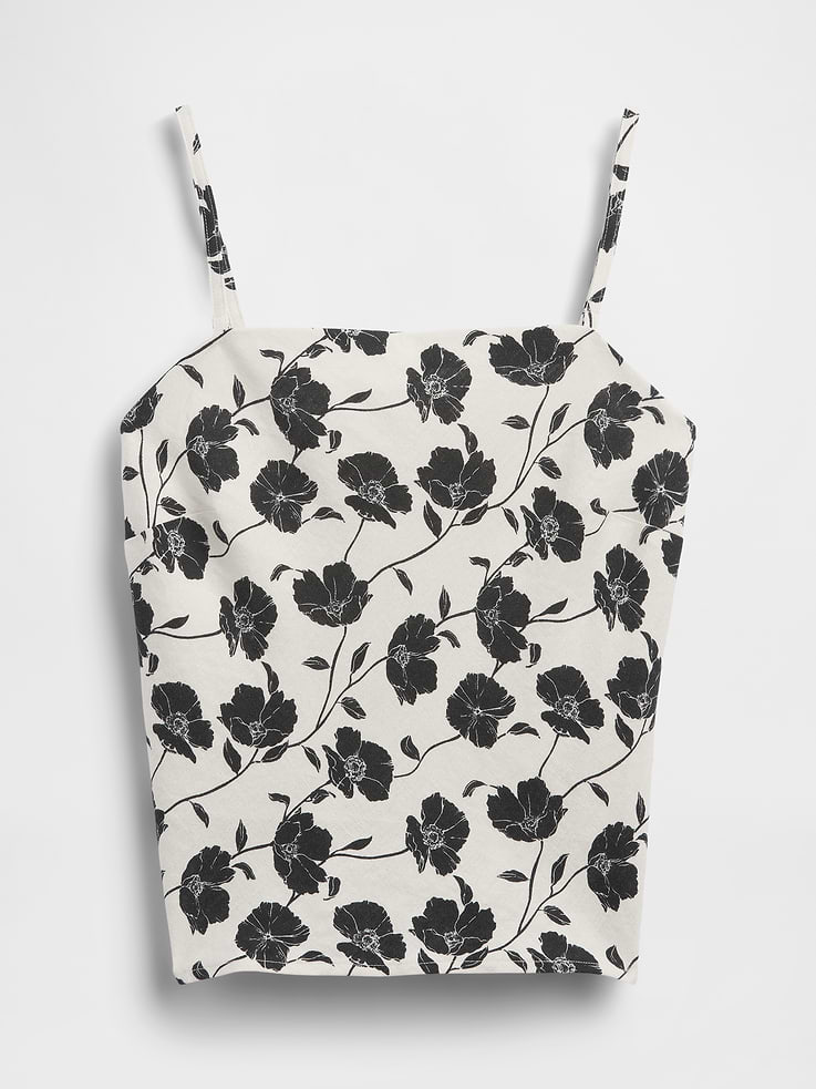 Image number 5 showing, Linen-Blend Bias-Cut Top