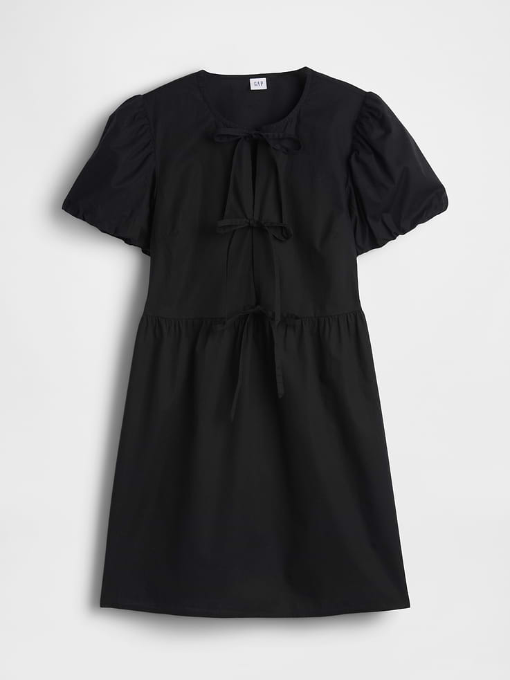 Image number 6 showing, Puff Sleeve Tie-Front Mini Dress