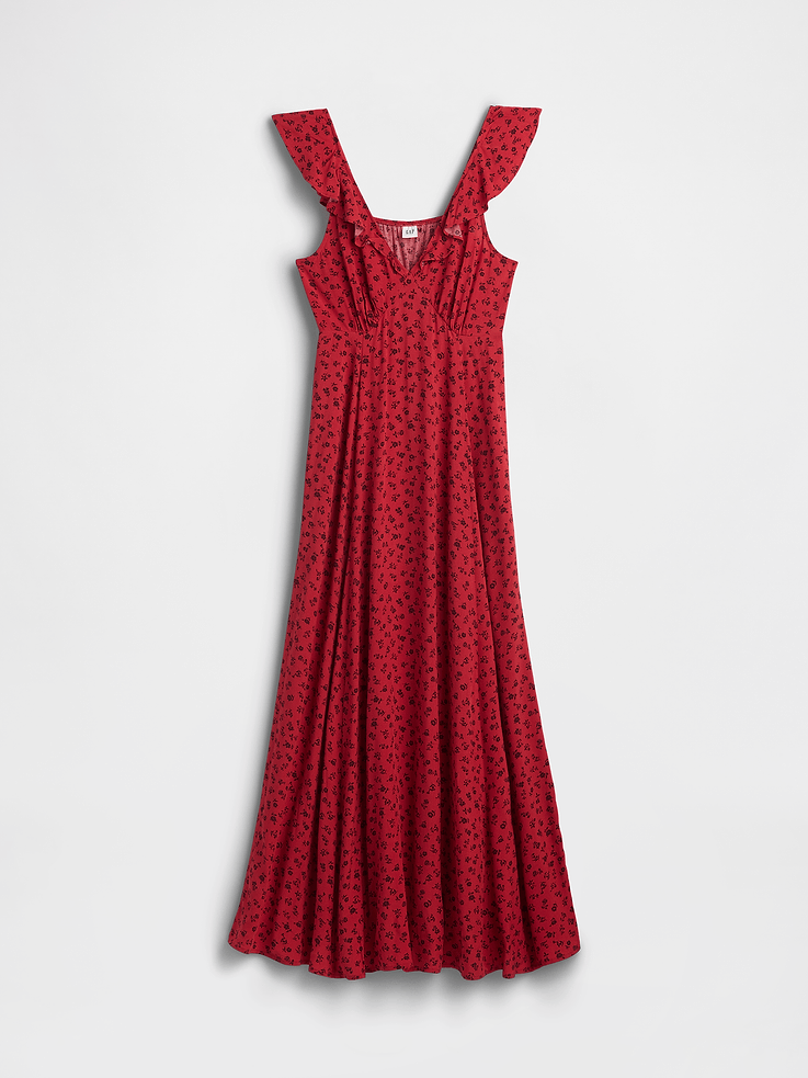Image number 6 showing, Ruffle V-Neck Maxi Dress