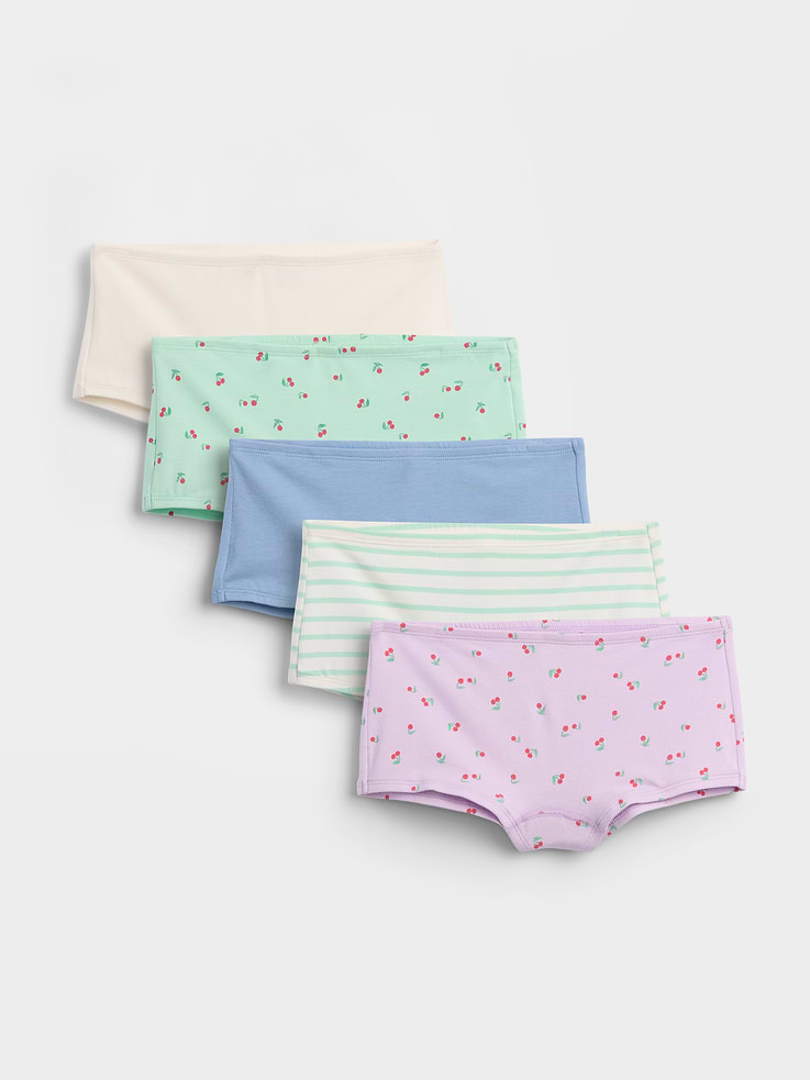 Image number 1 showing, Kids Organic Stretch Cotton Hipster Briefs (5-Pack)