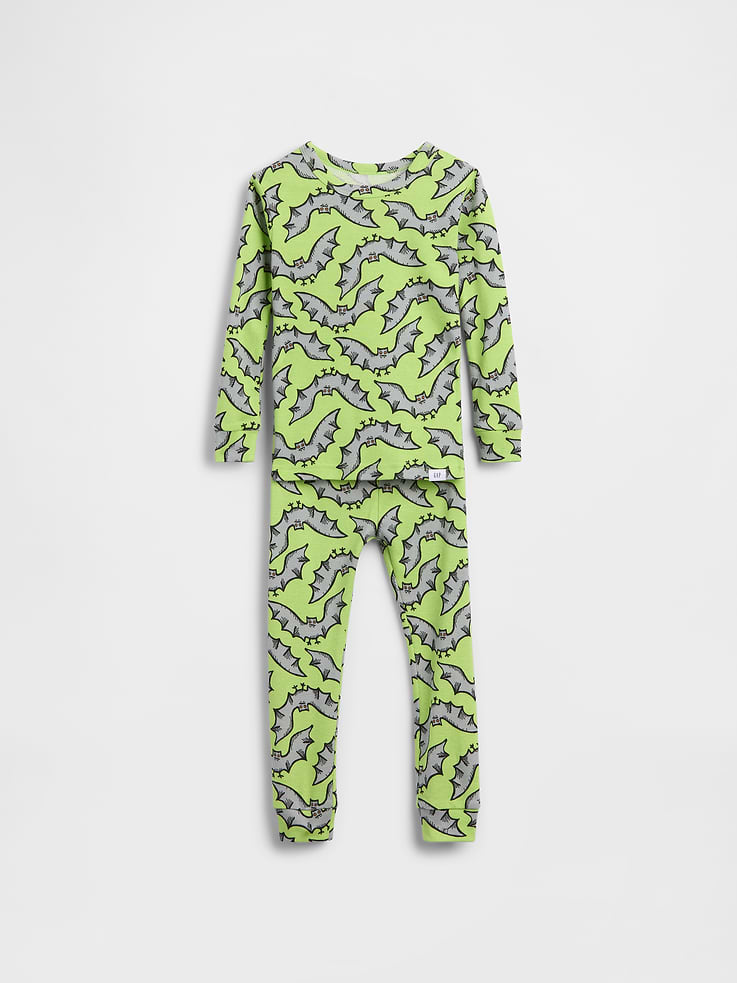 Image number 1 showing, Baby & Toddler Organic Brushed Cotton Bats PJ Set