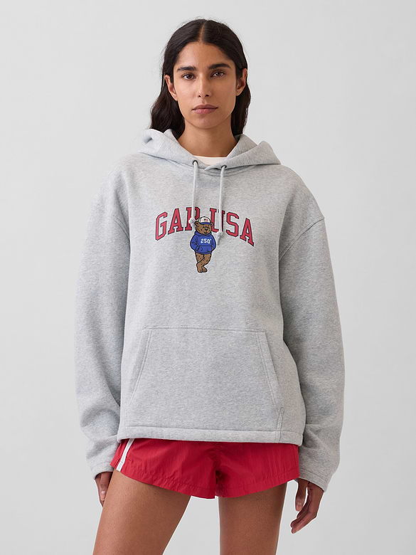 VintageSoft Oversized Americana Logo Hoodie
