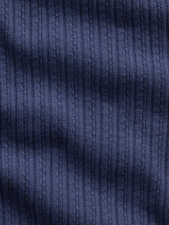 Kids Pointelle Rib Button-Front T-Shirt