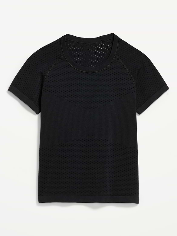 Seamless Textured Cropped T-Shirt