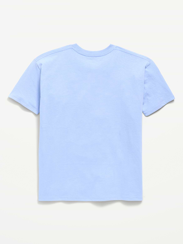 Oversized Short-Sleeve Graphic Tunic T-Shirt for Girls