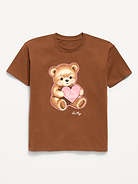 Image number 1 showing, Oversized Short-Sleeve Graphic Tunic T-Shirt for Girls