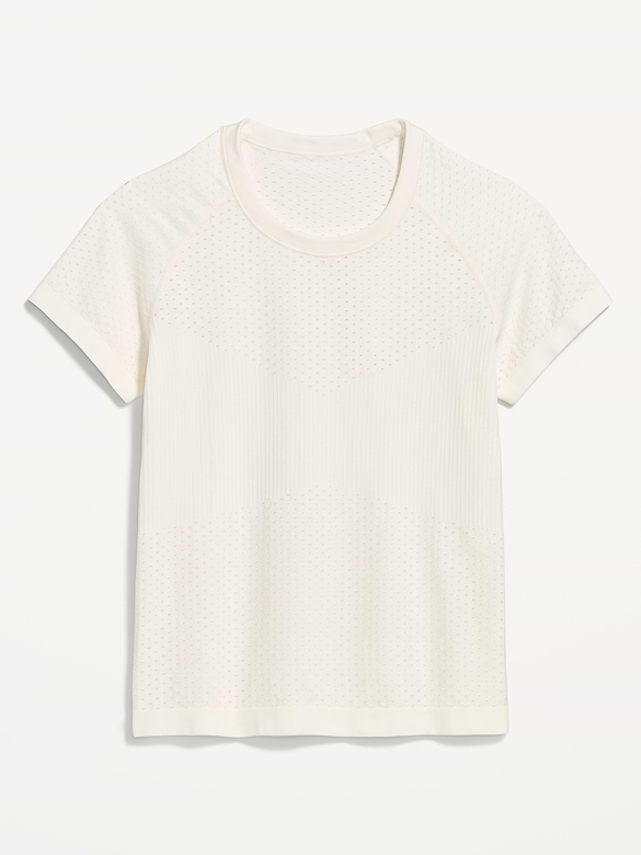 Seamless Textured Cropped T-Shirt