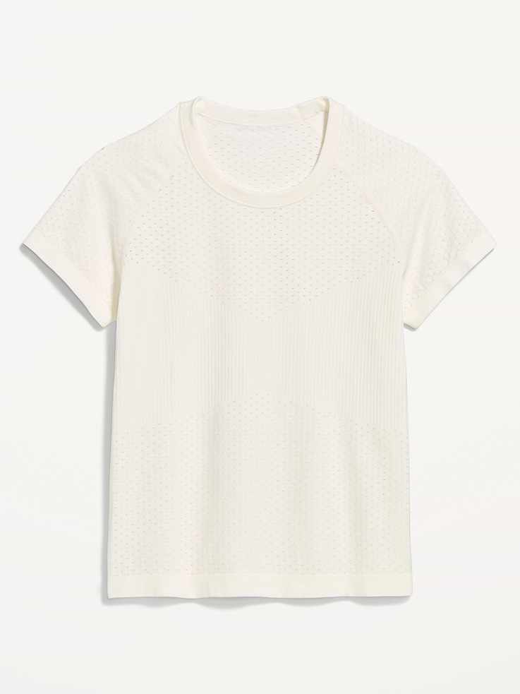 Image number 7 showing, Seamless Textured Cropped T-Shirt