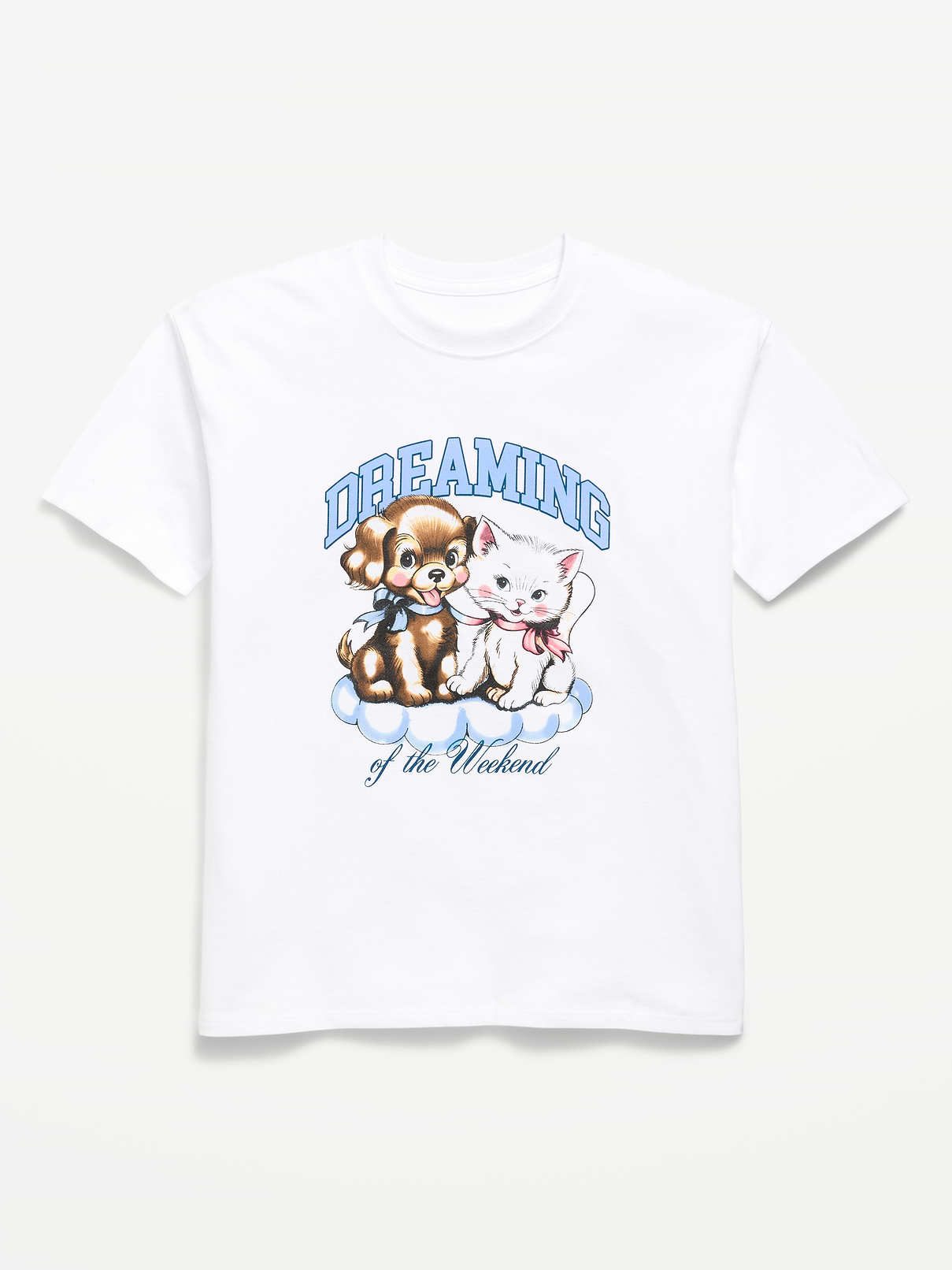 Image number 1 showing, Oversized Short-Sleeve Graphic Tunic T-Shirt for Girls