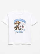 Image number 1 showing, Oversized Short-Sleeve Graphic Tunic T-Shirt for Girls