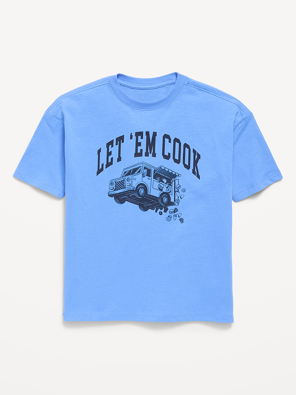 T-shirt surdimensionné à manches courtes et à imprimé pour garçon