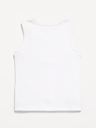 Image number 3 showing, Fitted Sleeveless Ribbed Button-Front Top for Girls