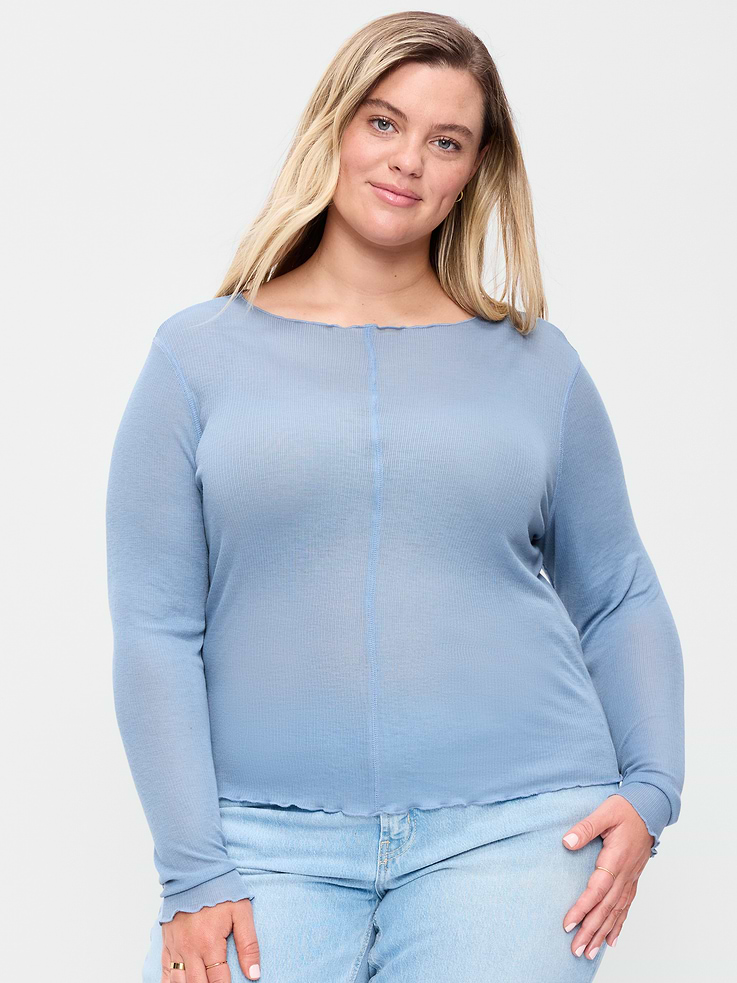 Image number 8 showing, Lettuce-Edge Tissue T-Shirt