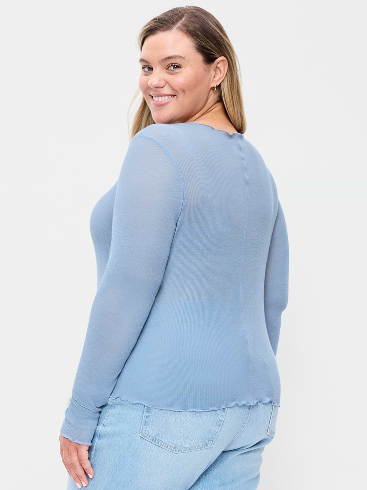 Image number 9 showing, Lettuce-Edge Tissue T-Shirt