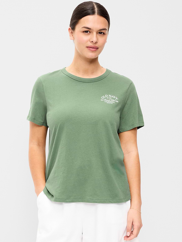 T-shirt passe-partout ras du cou à logo imprimé