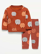 L'image numéro 1 présente Ensemble chandail et pantalon en coton ouaté à motif pour bébé