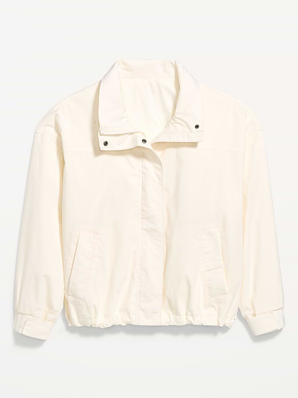 Full-Zip Poplin Jacket