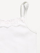 Image number 2 showing, Fitted Ribbed Lace-Trim Cami for Girls