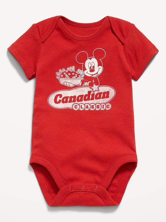 Old Navy x Disney Mickey Mouse Short-Sleeve Unisex Graphic Bodysuit for Baby