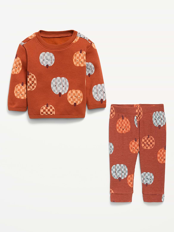Printed Sweatshirt and Sweatpants Set for Baby