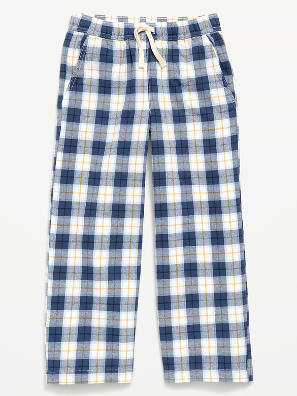 Pantalon à taille extensible en flanelle à carreaux pour garçon