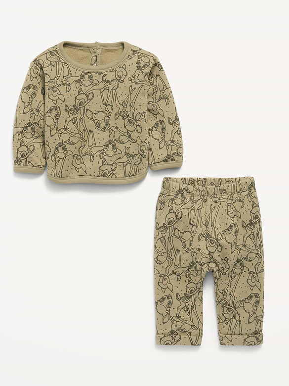 Disney© Bambi Crew-Neck Sweatshirt and Sweatpants Set for Baby