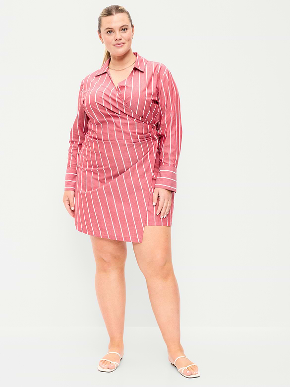 Wrap Mini Shirt Dress