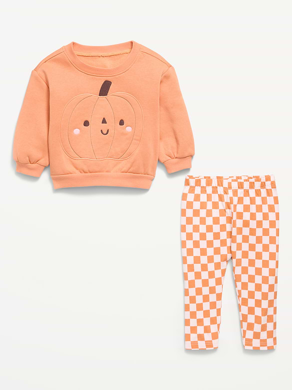 Graphic Sweatshirt and Leggings Set for Baby