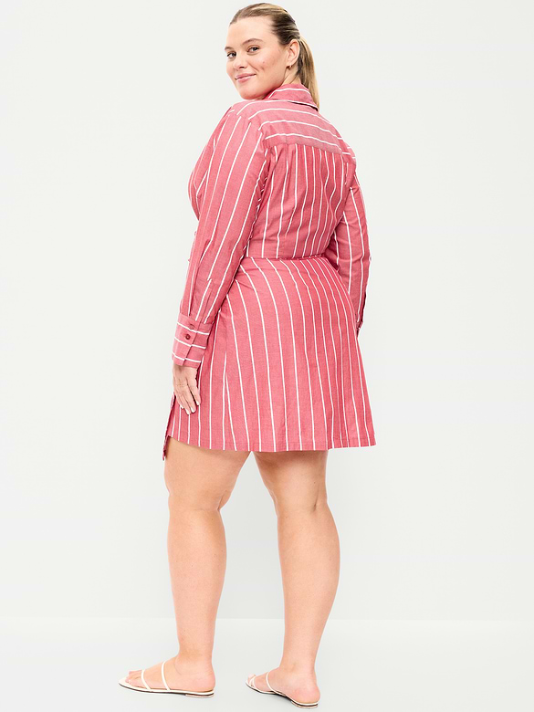 Wrap Mini Shirt Dress