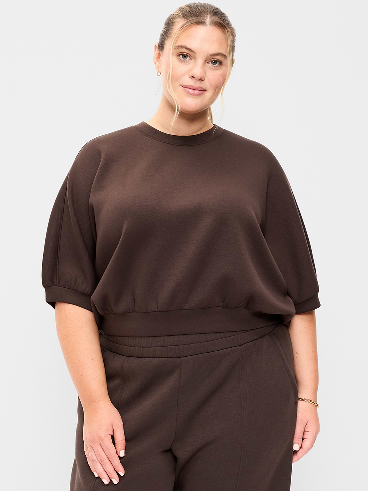 Image number 7 showing, Bounce Fleece Dolman-Sleeve Top
