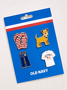Image number 1 showing, Old Navy Americana Enamel Pin Set